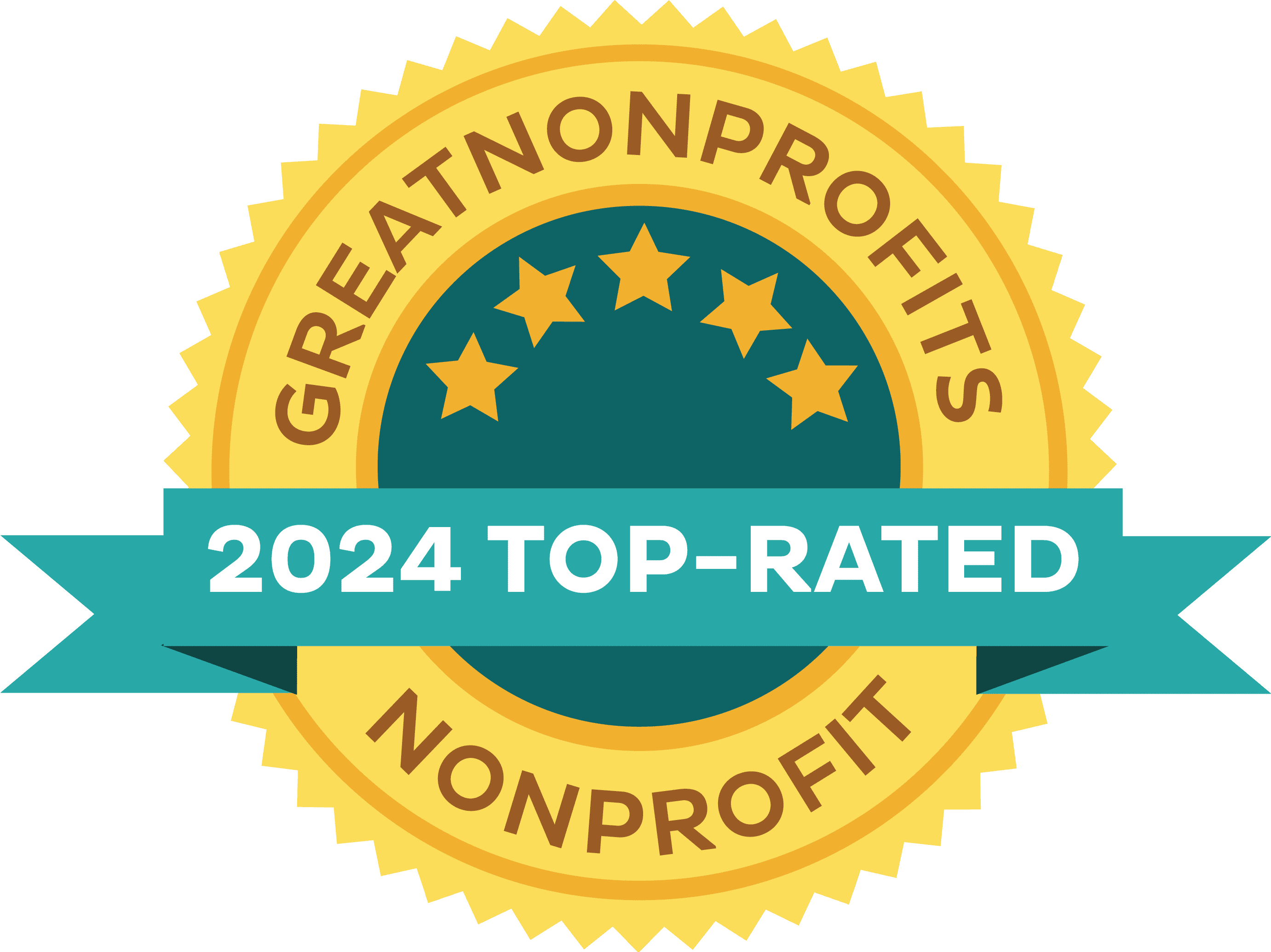 Great Nonprofits 2024 Top-Rated Nonprofit Seal recognizing Friends In Action, Int.